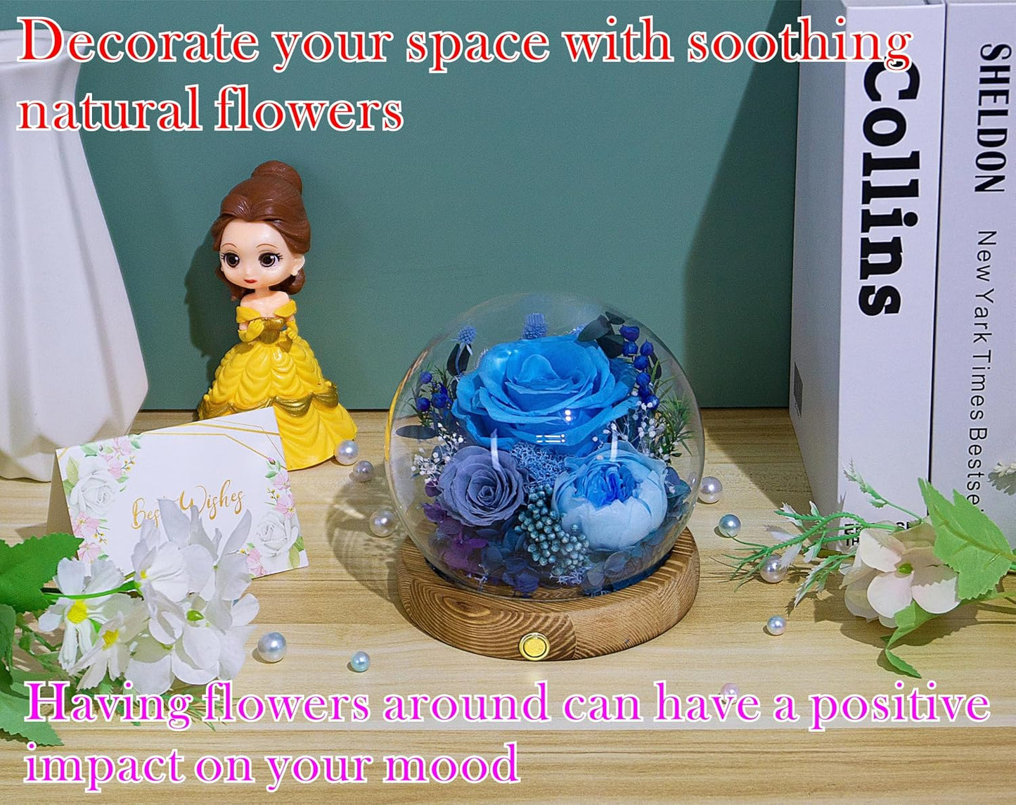 Everlasting Preserved Rose LED Dome